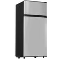 Manastin 4.5 Cu.Ft Mini Fridge with Freezer, 2-Door Small Fridge with 7-Level Thermostat & Shelves, Quiet Mini Refrigerator for Kitchen, Office & Dorm (Silver)