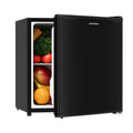 BANGSON 1.7 Cu.Ft Mini Fridge with Freezer for Dorm, Compact Refrigerator Office, Energy Saving Small Fridge Reversible Single Door, Low Noise for Bedroom Small Apartment, Black