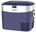 Megiu Car Refrigerator Portable Car Fridge 12V Refrigerator 23 Quart (22 Liter) Freezer Compressor Cooler 12V/24V DC 110～240 V AC for Outdoor Camping Travel Home Use -18℃~+15℃ (Blue)