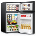 EUHOMY Mini Fridge with Freezer, 3.2 Cu.Ft Mini Refrigerator, Dorm Fridge with 2 Door For Bedroom/Apartment/Office-Food Storage Cooling Drink, Black