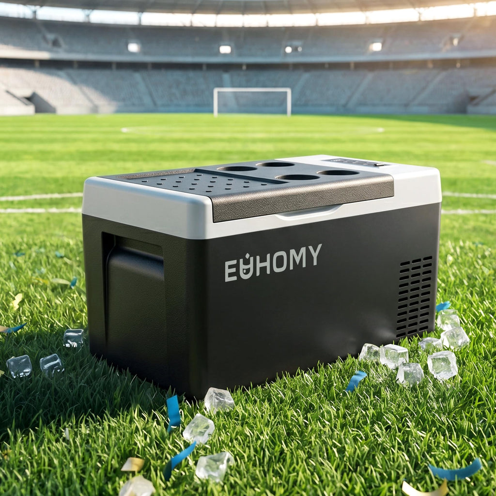 EUHOMY 12 Volt Refrigerator, 19QT(18L) Compressor Electric Cooler APP Control, Car Fridge -4℉~68℉, Portable Refrigerator 12/24V DC 100-240V AC, Portable Freezer for Camping, Travel, Boat